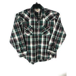 Ely Cattleman Pearl Snap Mens Long Sleeve Shirt XL Casual A40